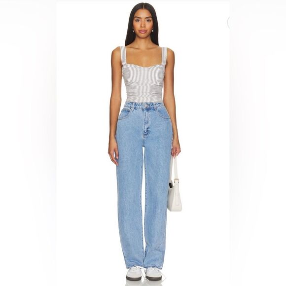 A Brand Cropped High Rise A Carrie Jeans Size 29 - Picture 1 of 17